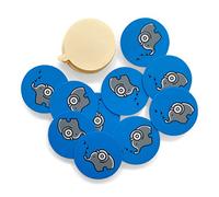Fantifant Self-Adhesive Magnetic Discs for Tonie Figures Set of 10 Blue 4 cm Large Colourful Discs for Secure Hold of the Figures I [+ 10 Stickers to Assemble Magnets Removable]