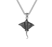 FANTIKAXW Men's Devil Fish Necklace,Punk Vintage 3D Devil Fish Pendant Necklace,Shark Enthusiast Gift
