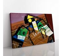 Fantomas By Juan Gris Classic Painting Canvas Wall Art Print Ready to Hang, Framed Picture for Living Room Bedroom Home Office Décor, 76x50 cm (30x20 Inch)