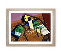Fantomas By Juan Gris Classic Painting Framed Wall Art Print, Ready to Hang Picture for Living Room Bedroom Home Office Décor, Oak A2 (64 x 46 cm)
