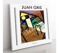 Fantomas By Juan Gris Exhibition Museum Classic Painting Canvas Wall Art Print Ready to Hang, Framed Picture for Living Room Bedroom Home Office Décor, 50x50 cm (20x20 Inch)