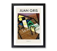 Fantomas By Juan Gris Exhibition Museum Painting Framed Wall Art Print, Ready to Hang Picture for Living Room Bedroom Home Office Décor, Black A4 (34 x 25 cm)
