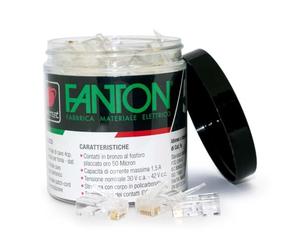 FANTON FME23720B Kit 50 Plug RJ45 UTP Cat.5e+10 Plug Covers