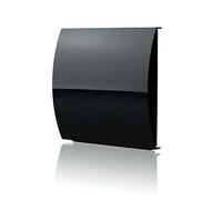 Fantronix 100 mm (4”) Black External Wall Vent Cover - Wind & Sound Reducing Baffle with Draft Exclusion for Extractor Fans & Heat Recovery