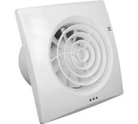 Fantronix Environment DC 4” 100mm Low Energy Bathroom Extractor Fan with Timer & Humidity Sensor - Ultra Quiet 22dB(A), Low Costs 1.5W, High Airflow 28 l/s, IP45, Complies Part L & F