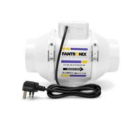 Fantronix 100 mm (4 Inch) Inline Extractor Fan with UK Plug