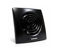 Fantronix 100mm (4") Bathroom Extractor Fan - Quiet Black Wall or Ceiling Ventilation Fan with Light Switch Operation, Toilet & Shower Room Air Extraction for Condensation Control