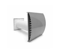 Fantronix 100mm Passive Wall Vent Kit with Filter, Grey | Fresh-Air Inlet With External Baffle To Help Reduce Draughts, Wind Noise, Condensation And Damp.