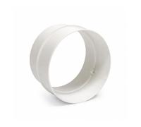 Fantronix 125mm Round Duct Connector for Ventilation Pipe | 5 Inch Plastic Coupler For Joining Rigid Ducting Or Flexible Hose In Extractor Fan And Airflow Installations.