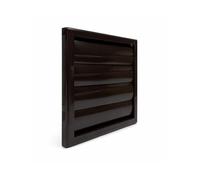 Fantronix 150 mm Gravity Flap Wall Vent Grille, Brown | 185 x 185 mm Faceplate With Push-Fit Rear Spigot For Bathroom and Kitchen Ducting