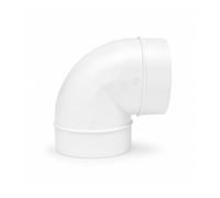 Fantronix 150mm 90° Round Ducting Bend | Rigid Plastic Fitting For Changing Duct Direction In Ventilation, Air Conditioning And Tumble Dryer Systems