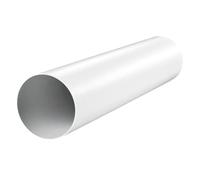 Fantronix 150mm Dia x 350mm Short Length Plastic Circular Solid Ducting Pipe Tube White Hose - Rigid Straight Duct Channel