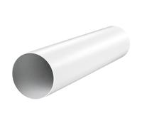 Fantronix 150mm Dia x 500mm Long Plastic Circular Solid 6 inch Ducting Pipe Tube White Hose - Rigid Straight Duct Channel
