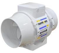 5 inch 125mm Diameter In-Line Bathroom Extractor fan with Run On Timer Loft Mounted Inline Shower Ceiling Powerful Ventilation Damp Control Silent In-line Toilet Ventilator