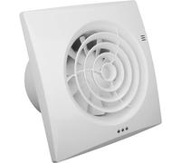 Fantronix ENVIRO White Bathroom Extractor Fan, Standard Operation with Light Switch. Wall or Ceiling Mountable, Fascia Size: 158x158x26mm, 99mm diameter vent