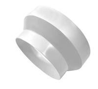 Fantronix Round Ducting Reducer 125mm to 100mm - 5 to 4 inch Duct Pipe Reduction Connector for Extractor Fans Tumble Dryer Cooker Hood and Ventilation Units