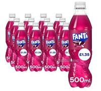 Fantta Raspberry Zero No Sugar Refereshing Tate 500ml Bottles (24 x 500ml, Raspberry)