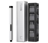 Fanttik E1 Max Cordless Screwdriver, 50-in-1 Magnetic Precision Kit, 2 Gears Torque, Electric Screwdriver, 5 mm Hexagon Wrench, Suitable for Repairing iPhones, Laptops, Glasses, Silver