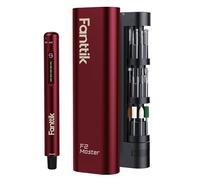 Fanttik F2 Master Mini Cordless Rotary Tool Kit, NeoPulse Motor, 5 Variable Speed, 25000 RPM, Revostor Hub, 35 Accessories, for 3D Printer Sanding, Polishing, Drilling, Carving, DIY Crafts - Red