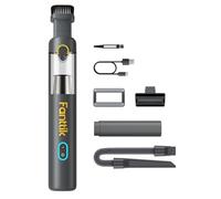 Fanttik Slim V8 Mate Cordless Car Vacuum - 12000Pa Suction, Portable Mini Vacuum with Flexible Hose and Pet Brush, Type-C Charge for Car, Office Desk, Keyboards, Gray