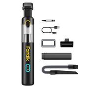 Fanttik Slim V8 Mate Cordless Car Vacuum Suction Power 12000Pa, Portable Mini Vacuum with Flexible Hose and Pet Brush, Type-C Charge, Portable Vacuum for Car, Office Desk, Keyboards, Black