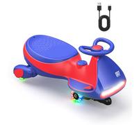 FanttikRide 12V N7 Pro Electric Kids Car, Anti-tipper, Ergonomic, 2 in 1, 2 Speeds, Flashing Wheels, Bluetooth, Charging Type C, for Children from 3 Years, 68 Kg,Red and Blue.