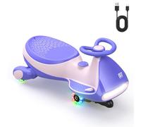 FanttikRide 12V N7 Pro Kids Electric Car, 2-in-1 Ride on Car with Pedal, Rechargeable Battery, 2 Speed, Anti-Rollover, Flashing Wheels, Bluetooth, for Ages 3-8, 150 lbs, Pinkish Purple