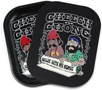 FANVANAI Metal Tray with Soft PVC Magnetic Lid Small Cute Decorative Tray Ideal Storage for Home or on The Go, 7"" x 5.5"" (Matte Black)