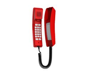 Fanvil H2U V2 Red IP wall phone designed for hotels and public buildings.