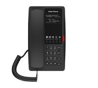 Fanvil H4 IP Phone for Hotel - Black Stylish IP phone with programmable keys, HD voice, and PoE, perfect for hotels and professional settings.
