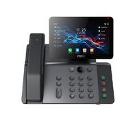 Fanvil V66 Pro Business IP phone with audio and video in a single device, rotating touchscreen, Bluetooth 5.4, and antimicrobial materials.