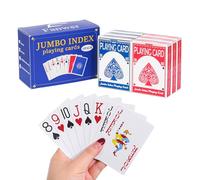 Fanwer 6 Pack Large Print Playing Cards, Jumbo Index Poker Playing Cards for Seniors, Vision Impaired, Low Vision Crowd, for Blackjack, Euchre, Canasta Card Game