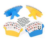 Fanwer Card Holders for Playing Cards 4PCS, 3 Layers Design for Poker Cards, Playing Card Accessories for Adults, Seniors, Kids