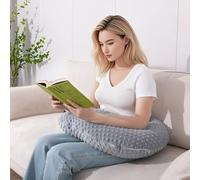 Fanwer Gaming Reading Pillow for Bed Adult, Lap Pillow for Crochet with Arm Rest Support, Sitting in Sofa/Floor for Working Crocheting Gaming