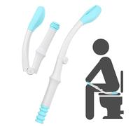 Fanwer Toilet Aids Tools,Foldable Blue Long Reach Comfort Wipe,Extends Your Reach Over 15" Grips Toilet Paper or Pre-Moistened Wipes