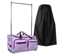 Fanwoli 23" Dance Bag with Garment Rack and Privacy Cover | Upgraded Stable System & Fabric | More Lightweight & Wear-Resistant | Ideal Competition Duffle Bag for Dancers Livestreamer Athletes,