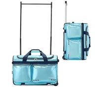 Fanwoli 23" Dance Bag with Garment Rack | Prism-Glowing Collection | Waterproof Iridescent Fabric | Ideal Competition Duffle Bag for Dancer Cheerleader Little Princess, Sapphire Blue, 23-Inch, Laser