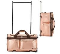 Fanwoli 28" Dance Bag with Garment Rack | Prism-Glowing Collection | Waterproof Iridescent Fabric | Ideal Competition Duffle Bag for Dancer Cheerleader Little Princess, Maillard Copper, 71.12 cm