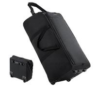Fanwoli 30'' Extra Large Rolling Duffel Bag with Wheels 100L/120L, Heavy-Duty Tear-Resistant Foldable Travel Luggage for Family Moving & Storage, Self-Standing Soft Sided Tote, Black, 100L, Sporty