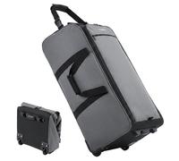 Fanwoli 30'' Extra Large Rolling Duffel Bag with Wheels, Heavy Duty, Gray | 100L/120L Foldable Travel Luggage, Tear-Resistant Polyester, Self-Standing Soft Sided Tote for Family Moving and Storage