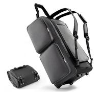 Fanwoli 30'' Large Rolling Duffel Bag with Backpack Straps, 120L Lightweight Foldable Wheeled Travel Bag, Water-Resistant Heavy Duty Cargo Bag for Moving, International Travel, Camping, College, Gray