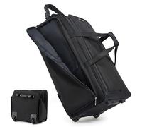 Fanwoli 30'' Rolling Duffel Bag with Wheels, 120L Extra Large Foldable Travel Bag with Hygiene Compartment, Heavy Duty Waterproof Checked Luggage for Family Vacation, Road Trip & Moving, Black, 120L
