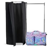 Fanwoli Dance Bag with Rack and Dressing Room | 360 Privacy Curtain | Ideal Competition Duffle Bag for Dancer Cheerleader Little Princess (Including Curtain), Mermaid Seablue, 71.12 cm, Prism-glowing