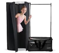 Fanwoli Dance Bag with Rack and Dressing Room | 360 Privacy Curtain | Ideal Competition Duffle Bag for Dancer Cheerleader Little Princess (Including Curtain), Black, 23-Inch