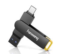 fanxiang USB Stick 128GB USB 3.2 Gen 1 Flash Drive Up to 260 MB/s Dual Port Drive Memory Stick with Type-C and USB A for Storage - F375