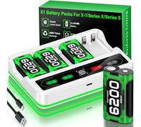 Fanxieast Extraordinary 4x6200 mWh Rechargeable Battery Pack for Xbox Series X|S,Xbox One/Elite/S|X,Controller Battery Pack with Charging Dock & LED Display Xbox Controller Charger