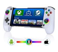 Fanxieast Ultimate Wireless Mobile Gaming Controller for iPhone/Android Universal Phone Controller With Hall Effect Joystick, Wake Up, Dynamic RGB Compatible With PS, Xbox, Steam