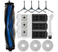 Fanxinzttc 15 Pcs Accessories Kit for Ecovacs Deebot T50 Omni / T50 Pro Omni Robot Vacuum, Accessories Parts 1 Roller Brush, 4 Side Brushes, 3 Dust Bags, 3 Filters, 3 Mop Cloth, 1 Clean Brush