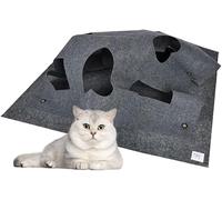 Fanxinzttc Activity Play Mat for Cat, Collapsible Fun Interactive Training Toys Mat with Hole for Cats for Kittens, Rabbits, Small Pets Perfect Combo for Fun & Rest