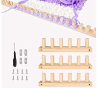 Fanxinzttc Chunky Knitting Loom Kit, DIY Large Blanket Maker, Wooden Loom Frame with Installation Tools with 1 Screwdriver & Assembly Tools for Beginners Blankets Throws Afghans